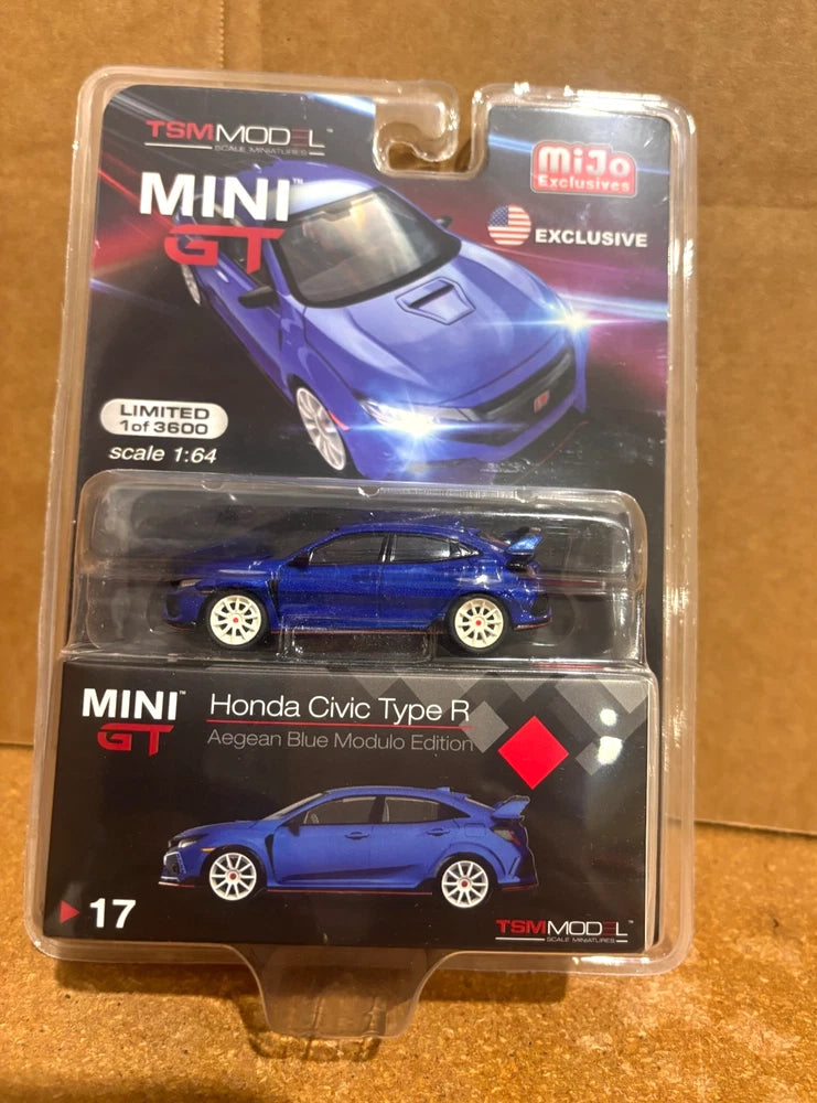 MINI GT 1/64 2017 Honda Civic Type R (FK8) Modulo (LHD)(Aegean Blue) MGT00017