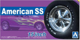 Aoshima 1/24 Scale Model Car Tuned Parts(107) American SS 15"inch Wheel & Tire