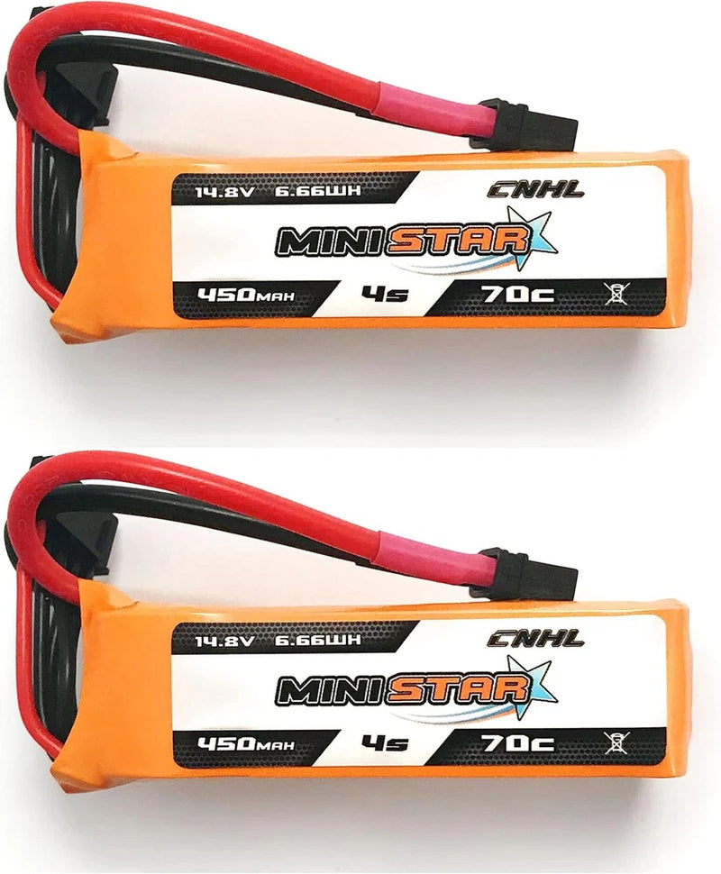 450mAh 4S Lipo Battery 70C 14.8V with XT30U Plug for RC Drone FPV Airplane Heli