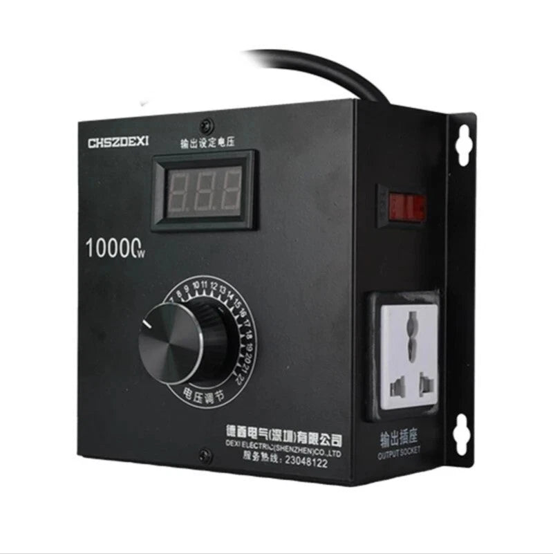 DXT-10000W Variable Voltage Controller Voltage Regulator AC 220V Temp Adjustable