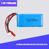 1Pcs Battery 7.4v 1100mah 25c For Wltoys A949 A959 A969 A979 V912 V913 V353 Car