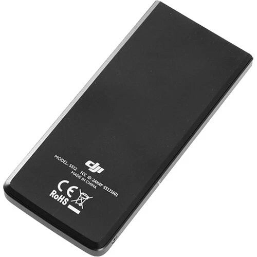 DJI Zenmuse X5R SSD 512GB black rectangular module with status label