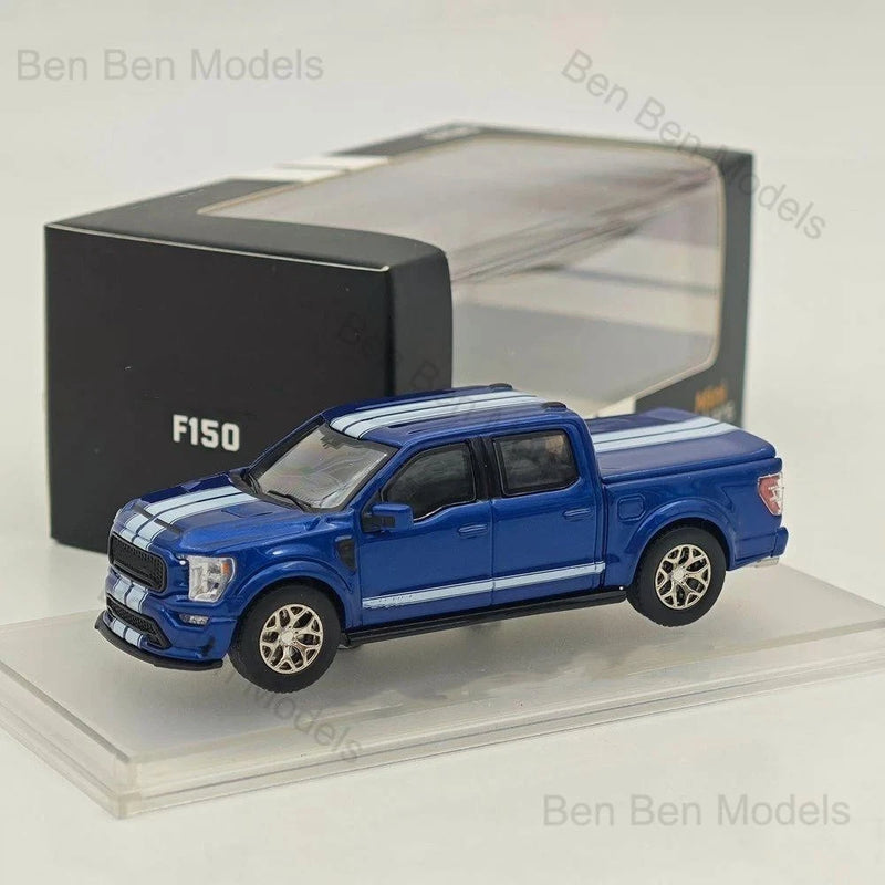 Fine Works64 1/64 F-150 Shelby Pickup Truck Blue With Accessories Diecast Model