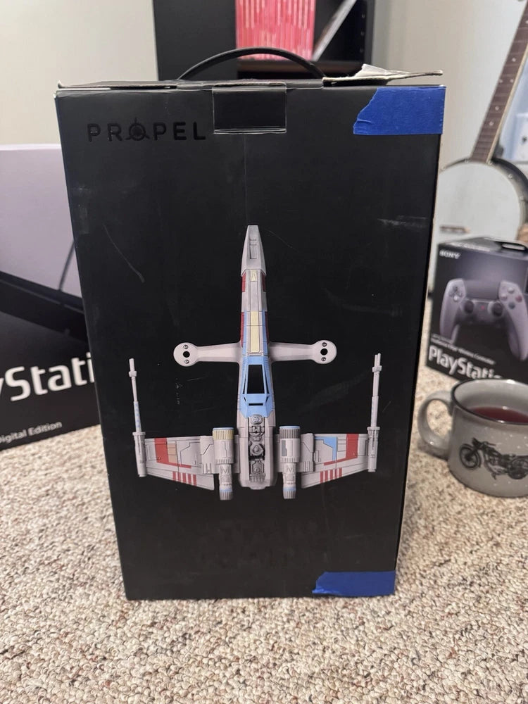 Star Wars Propel T-65 X-Wing battling drone in retail box, front view