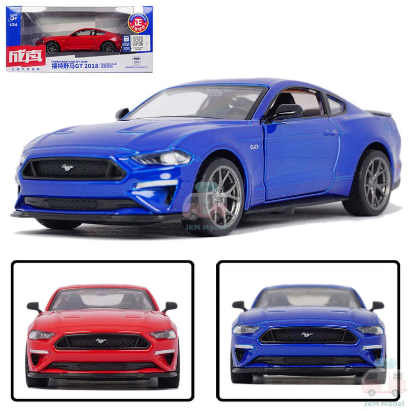 1/34 Ford Mustang GT 2018 Model Car Diecast Toy Vehicle Kids Gift Collection