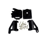 2-axis FPV nylon PTZ servo mount kit with black bracket and hardware screws