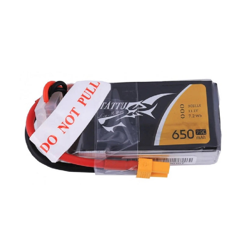 TAA6503S75XT3 TATTU 650MAH 3S 75C 11.1V LIPO BATTERY PACK:  XT30 Battery
