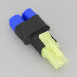 EC3 to mini Tamiya male adapter, black housing with blue connectors