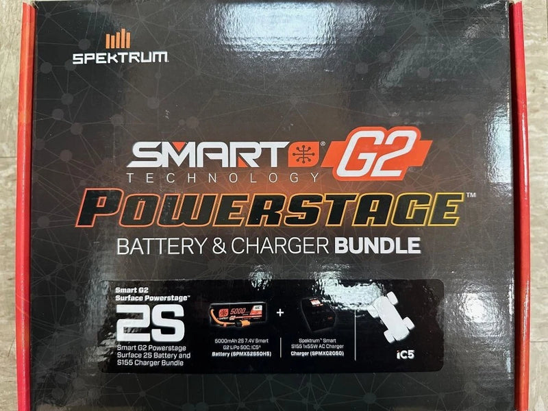 Spektrum RC Smart G2 PowerStage 2S Bundle w/2S Smart LiPo Battery SPMXPSS200