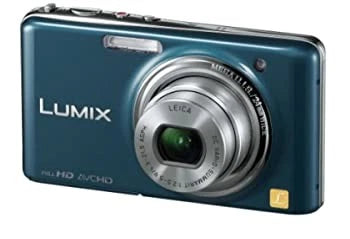 Panasonic Lumix FX77 Digital Camera Suede Blue Compact From Japan