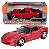 2005 CHEVROLET CORVETTE C6 COUPE RED 1:24 DIECAST MODEL CAR BY MOTORMAX 73270