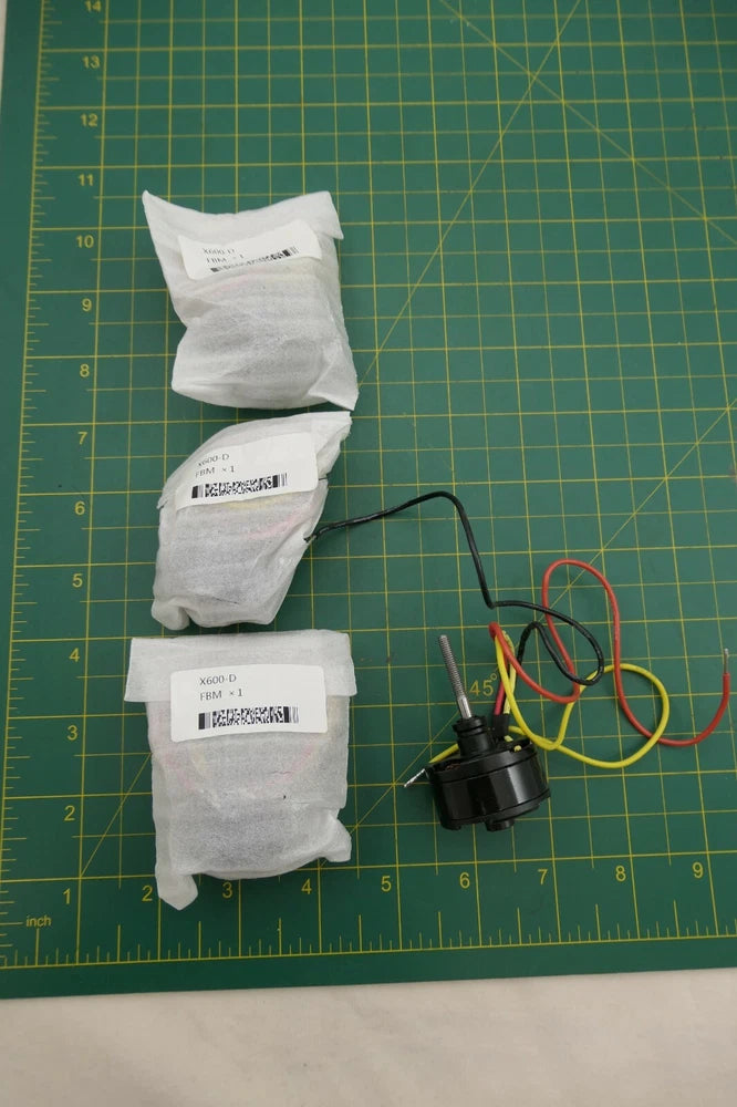 Drone motor and parts kit with wired motor units and storage bags