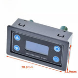 DC-DC step up/down converter module with LCD, buttons, and 78.8mm x 42.9mm size