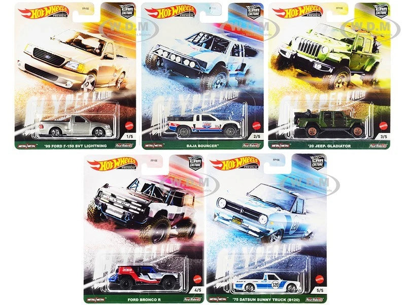"HYPER HAULERS" 5 PIECE SET "CAR CULTURE" SERIES MODELS BY HOT WHEELS FPY86-957F