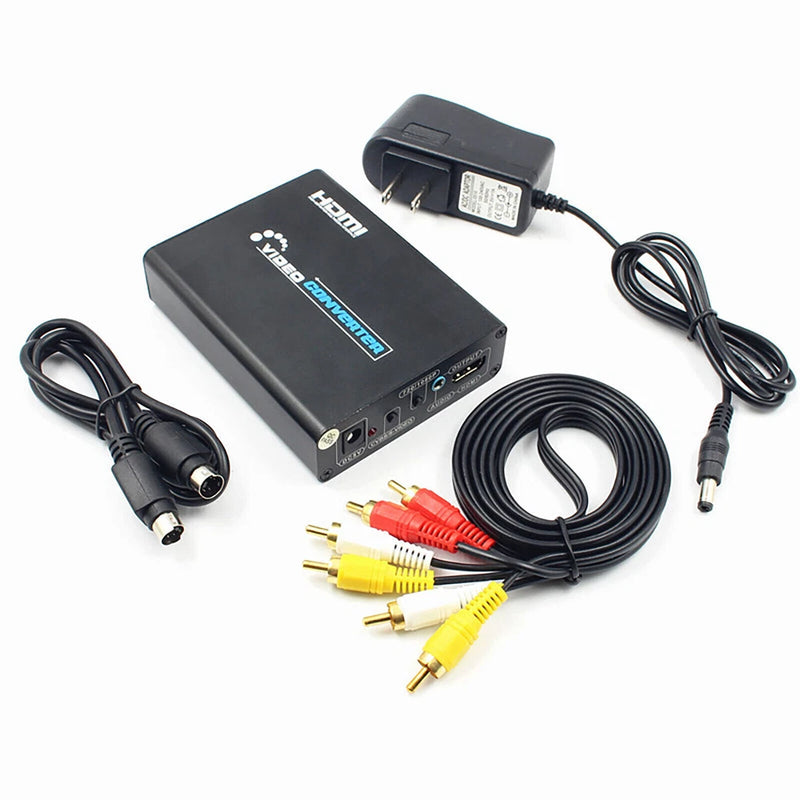 AV to HDMI Video Converter Digital Audio Video Decoder Adapter with AV Cable