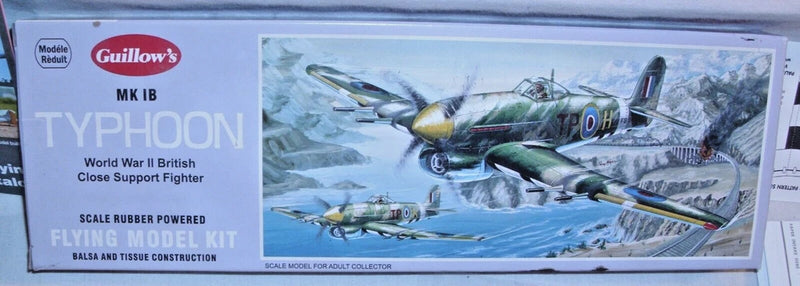 GUILLOW'S MK1B TYPHOON WWII BALSA AIRPLANE MODEL KIT BOXED 906