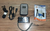 Panasonic LUMIX DMC-FX9 6.0MP Digital Camera Black And Case NO Battery