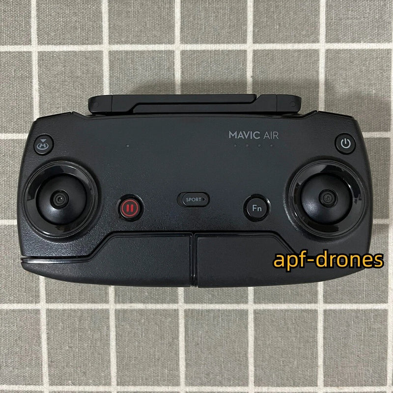 DJI Mavic Air remote controller with twin joysticks and top buttons, black