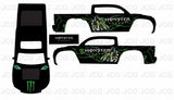 monster tacoma white toner water slide decal For 1/64 scale custom diecast model
