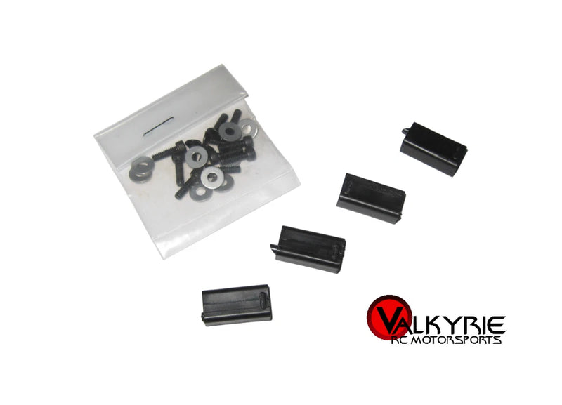 Vintage RC Associated HD Servo Mounts & Hardware Set Black 6336