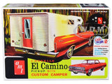 SKILL 2 MODEL KIT 1965 CHEVROLET EL CAMINO W/CAMPER 3-IN-1 1/25 BY AMT AMT1364
