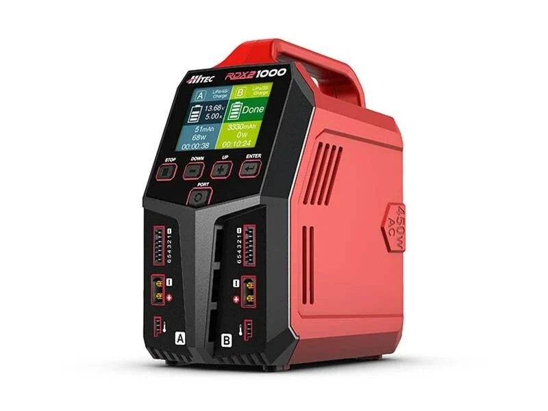 Hitec 44401 RDX2 1000 AC/DC Dual Port Charger/Discharger/Power Supply HRC44401 Battery