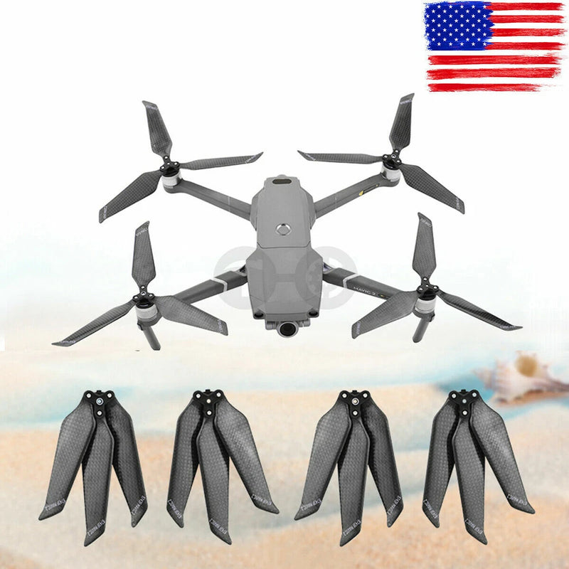 2 Pairs Low-Noise 3-Blade 8743FCarbon Fiber Propellers  For DJI Mavic 2 Pro/Zoom