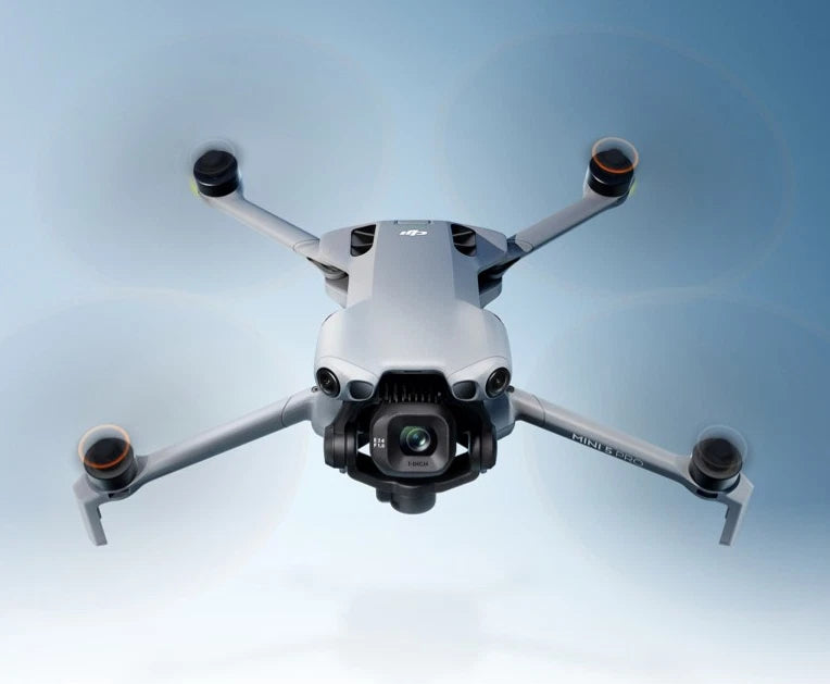 DJI Mini 5 Pro quadcopter drone with front camera and four propellers