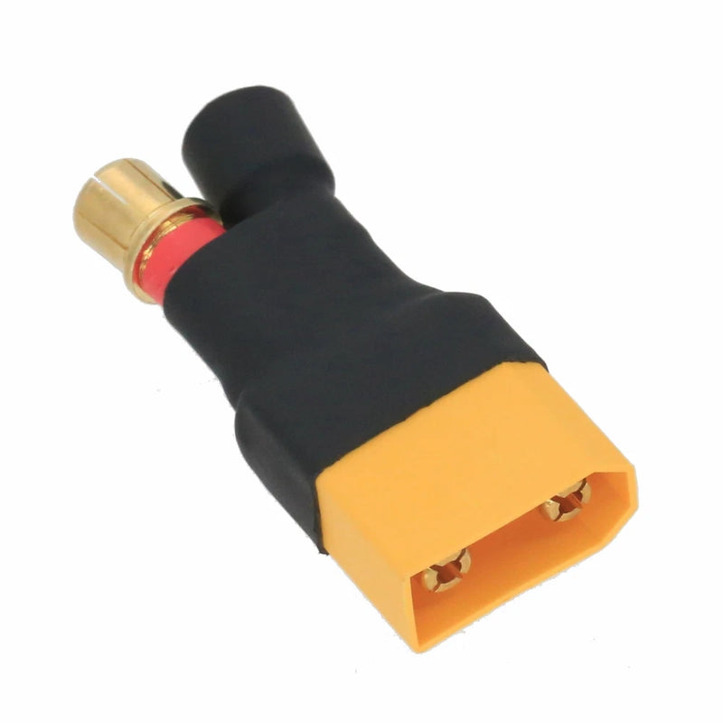 HXT 8mm Male Plug to XT90 Male Plug No Wires Adapter RC Lipo Battery