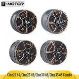 T-MOTOR RC FPV motor combo with four black and gold circular motor frames