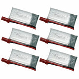 6PCS 600mAh 1S 3.7V 25C Li-PO Battery JST plug for RC Plane Helicopter FPV Drone