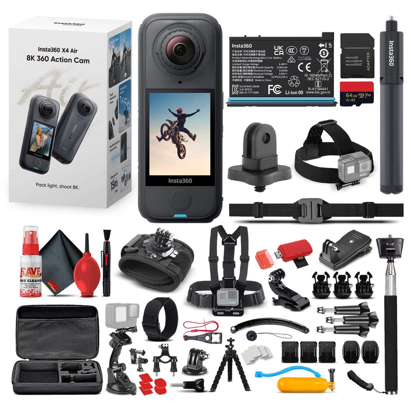 Insta360 X4 Air 360 Action Camera Standard Bundle with 50-in-1 Accessory Kit and