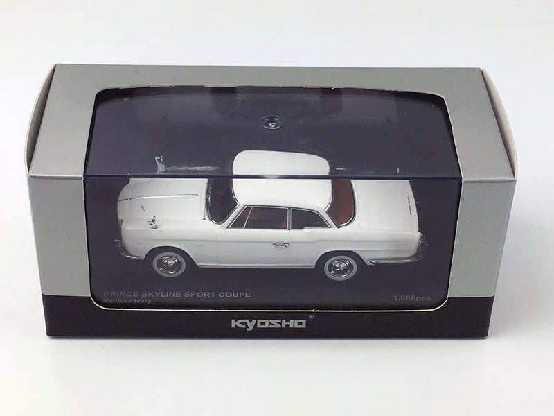 Kyosho 1:43 NISSAN PRINCE SKYLINE COUPE Mantova Ivory Diecast Metal Model 03231W