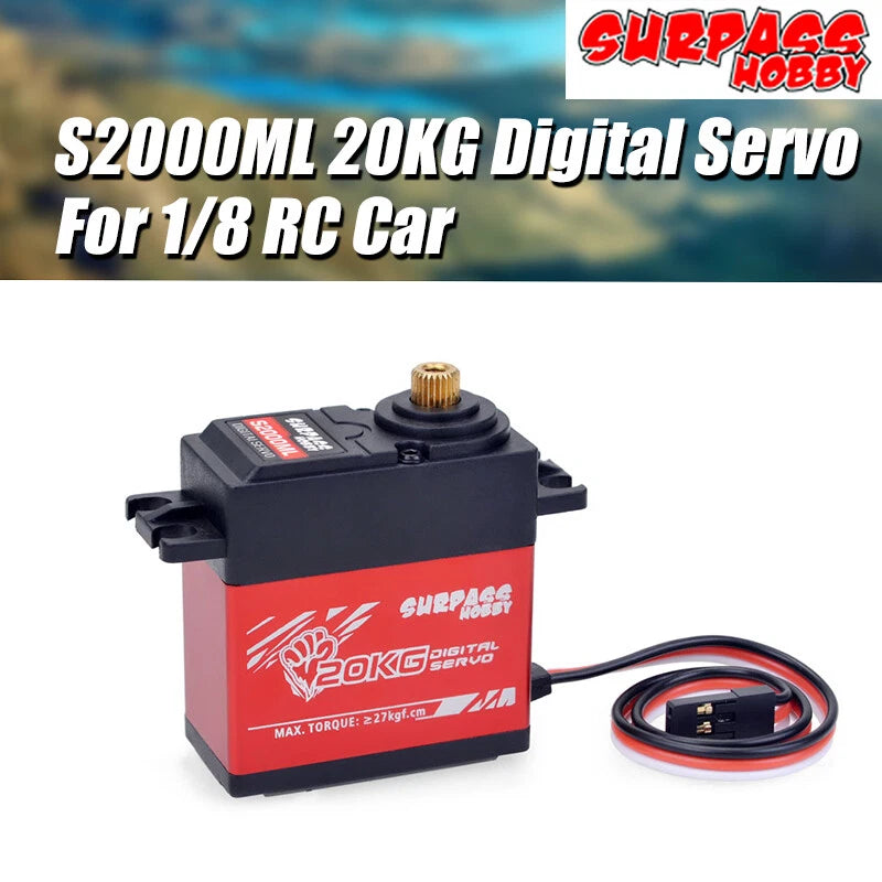 SURPASS Hobby S2000ML Metal Gear 20KG Digital Servo for RC Airplane 1/8 RC Car