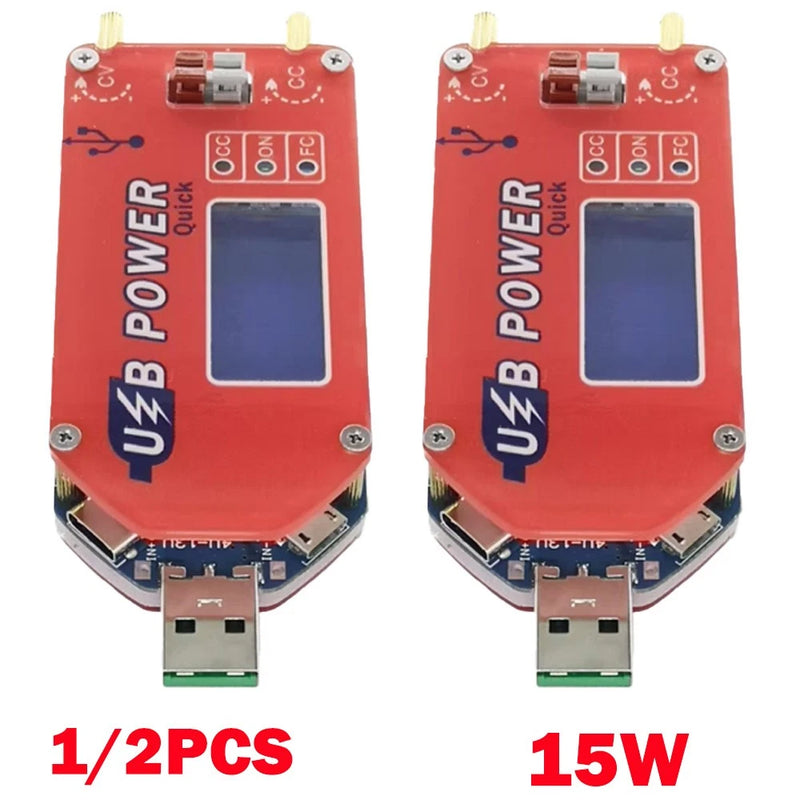 1/2Pcs USB DC 5V to 3.3V-24V 15W Adjustable Step Up/Down Power Supply Module US