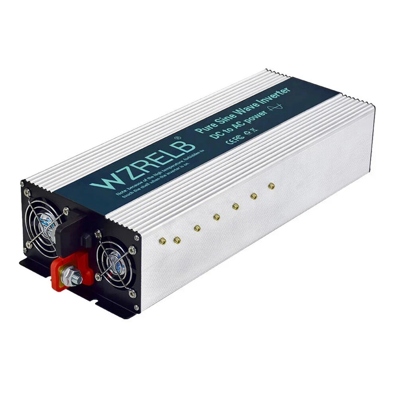 2500W Pure Sine Wave Inverter 24V DC to 120/220VAC Power Solar Car Truck Home RV