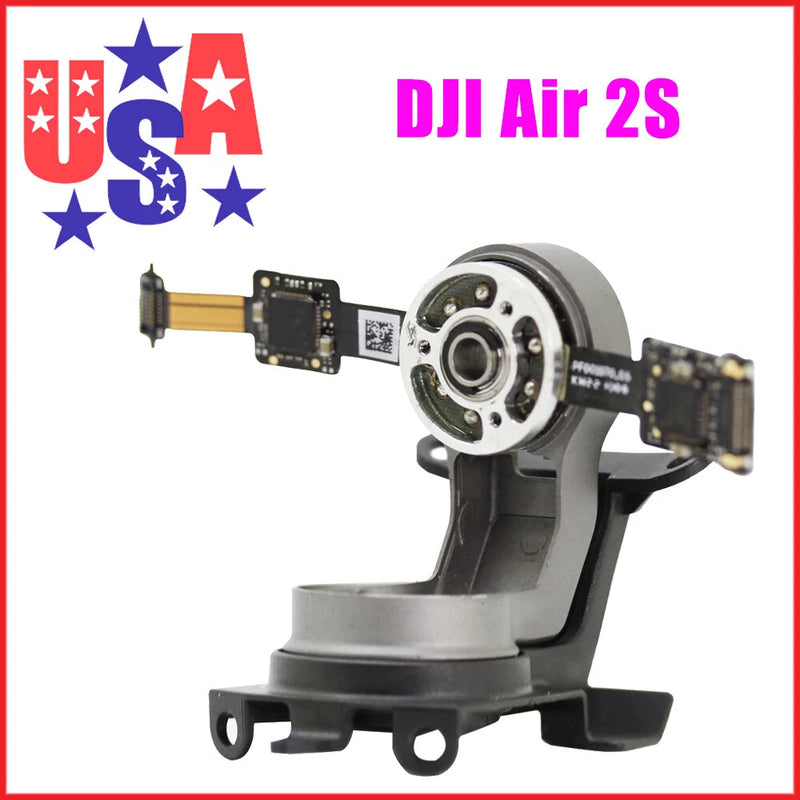 Yaw/roll gimbal motor bracket with circular shaft, gray and black