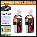 4S Lipo Battery 850mAh 14.8V 100C for Racing Drone Quadcopter RC Models - 2 Pack Battery