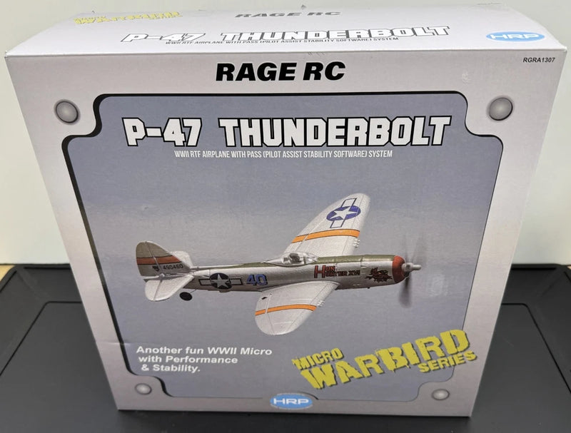 RGRA1307 P-47 Thunderbolt Micro RTF Airplane Open package, and Fixed