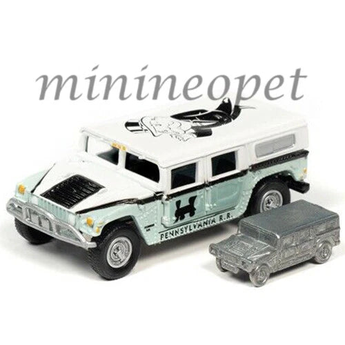 JOHNNY LIGHTNING JLSP094 2004 HUMMER H1 MONOPOLY with TOKEN 1/64 WHITE