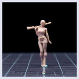 3D print 1/64 1/43  figure sexy girl BIOHAZ ZOMBIE WORLD unpainted model