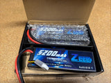 2x Zeee 2S Lipo Battery 5200mah 7.4V 50C RC Helicopter Drone Car T Connec Battery