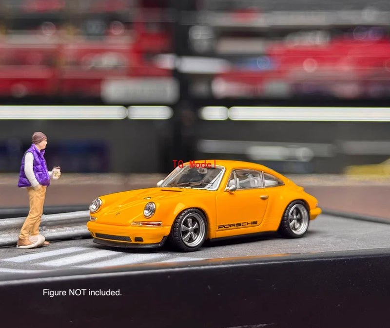 TG Zincit 1:64 Yellow 911 964 Singer Coupe Sports Model Diecast Metal Car New