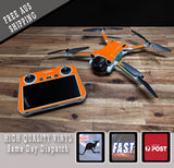 DJI MINI 3 Orange Drone Skin Wrap Stickers Decal Sticker QLD Dispatch PRO Drone