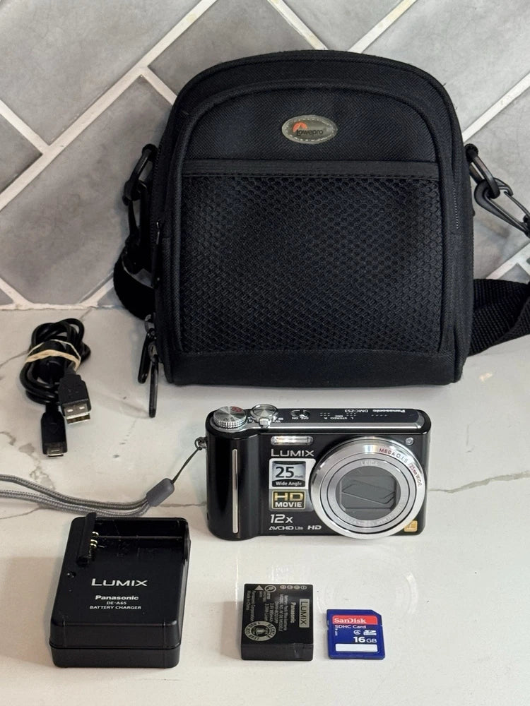 Panasonic Lumix DMC-ZS3 10.1MP Digital Camera 12x Leica Lens -Bag, case, 16GB SD