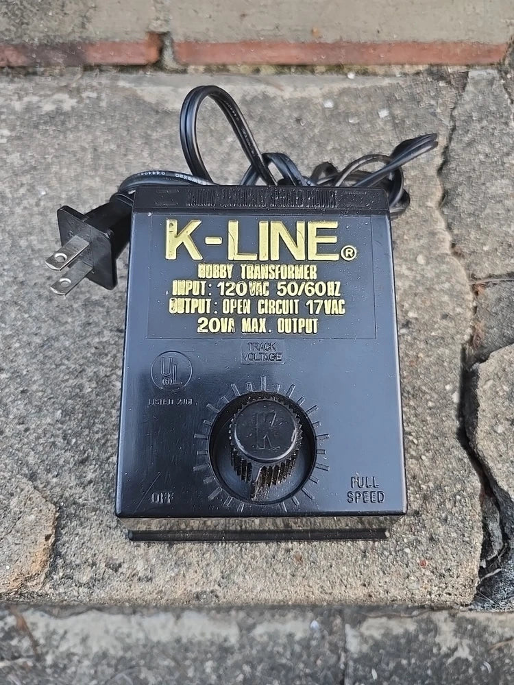 K-LINE K-950 hobby transformer with rotary speed dial and power plug