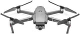 DJI Mavic 2 Zoom drone with four propellers and front camera gimbal, gray