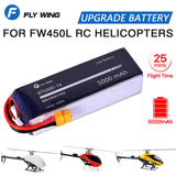 ACE Tattu 5000mAh 35C 14.8V Lipo Battery for FlyWing FW450 FW450L RC Helicopter