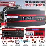 6000W Power Inverter DC 12V to AC 110V 220V Car Sine Wave Converter Modified USB