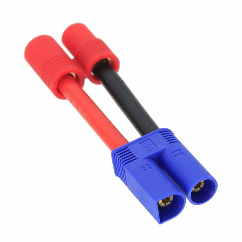 EC5 Male to HXT 6mm Male-/Female+ cable 10AWG 5CM wire For RC Battery Toy FPV